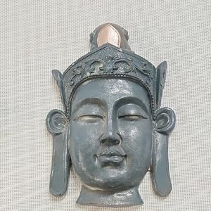 Gray Ceramic Buddha Wall Art